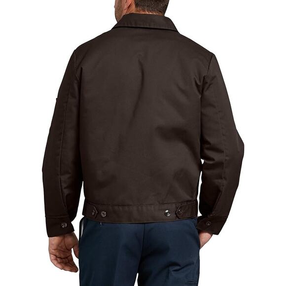 NWT Dickies Men's Lined Eisenhower Jacket Dark Brown Durable Workwear , Size M - Picture 3 of 5